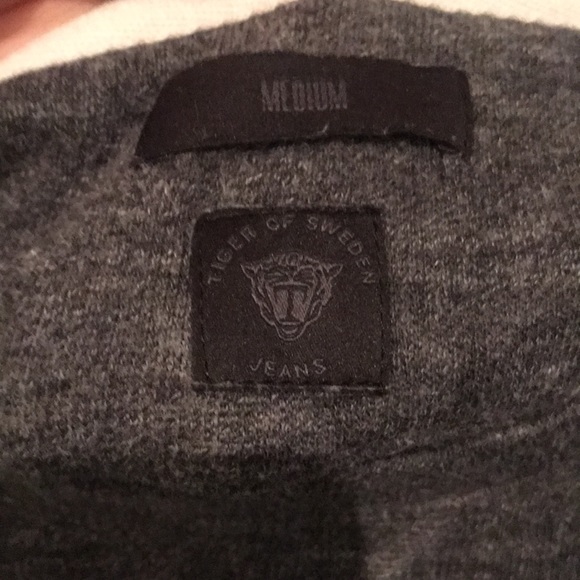 High End Tiger Of Sweden Old Skool Grey Sweater 100% Cotton - Picture 2 of 7
